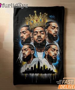 Nipsey Hussle Multi Portrait Blanket Urban Street Tribute