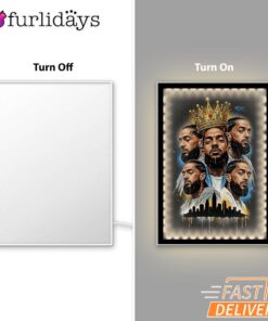Nipsey Hussle Multi Portrait Mirror Night Light Urban Street Tribute, Rapper Lamp