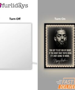 Nipsey Hussle Quote Mirror Night Light Motivational Streetwear Style, Rapper Lamp