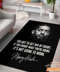 Nipsey Hussle Quote Rectangle Rug Motivational Streetwear Style