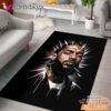 Nipsey Hussle Red Black Splash Rectangle Rug Bold Rap Icon Design