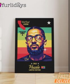 Nipsey Hussle Reggae Colors Canvas Culture and Legacy Edition, Rap Lengends Poster