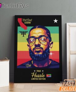 Nipsey Hussle Reggae Colors Canvas Culture and Legacy Edition, Rap Lengends Poster