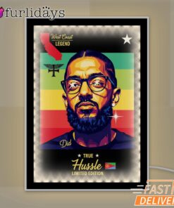 Nipsey Hussle Reggae Colors Mirror Night Light Culture and Legacy Edition, Rapper Lamp