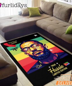 Nipsey Hussle Reggae Colors Rectangle Rug Culture and Legacy Edition