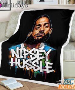 Nipsey Hussle Street Portrait Blanket Classic Rap Legend Look