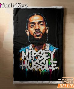 Nipsey Hussle Street Portrait Blanket Classic Rap Legend Look