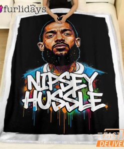Nipsey Hussle Street Portrait Blanket Classic Rap Legend Look