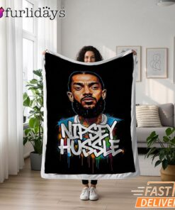 Nipsey Hussle Street Portrait Blanket Classic Rap Legend Look