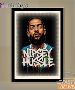 Nipsey Hussle Street Portrait Mirror Night Light Classic Rap Legend Look, Rapper Lamp