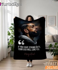 Nipsey Hussle Strong Faith Blanket Inspirational Streetwear