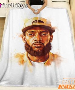 Nipsey Hussle White Blanket Clean Portrait Edition Urban Style