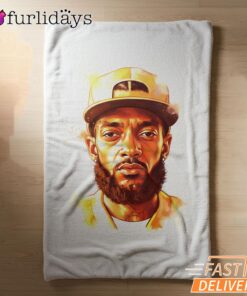 Nipsey Hussle White Blanket Clean Portrait Edition Urban Style