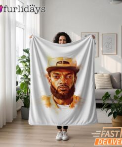 Nipsey Hussle White Blanket Clean Portrait Edition Urban Style
