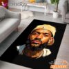 Nipsey Hussle White Cap Portrait Rectangle Rug Classic Rap Style