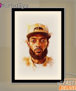 Nipsey Hussle White Mirror Night Light Clean Portrait Edition Urban Style, Rapper Lamp