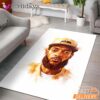 Nipsey Hussle White Rectangle Rug Clean Portrait Edition Urban Style