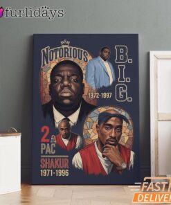 Notorious BIG Classic Tribute Canvas, Rap Lengends Poster