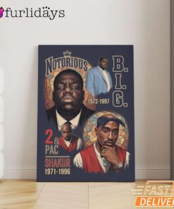 Notorious BIG Classic Tribute Canvas, Rap Lengends Poster
