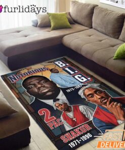 Notorious BIG Life Story Rectangle Rug