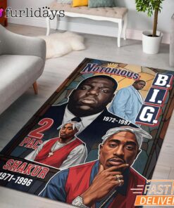 Notorious BIG Life Story Rectangle Rug