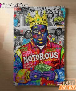 Notorious BIG Money Crown Graffiti Blanket