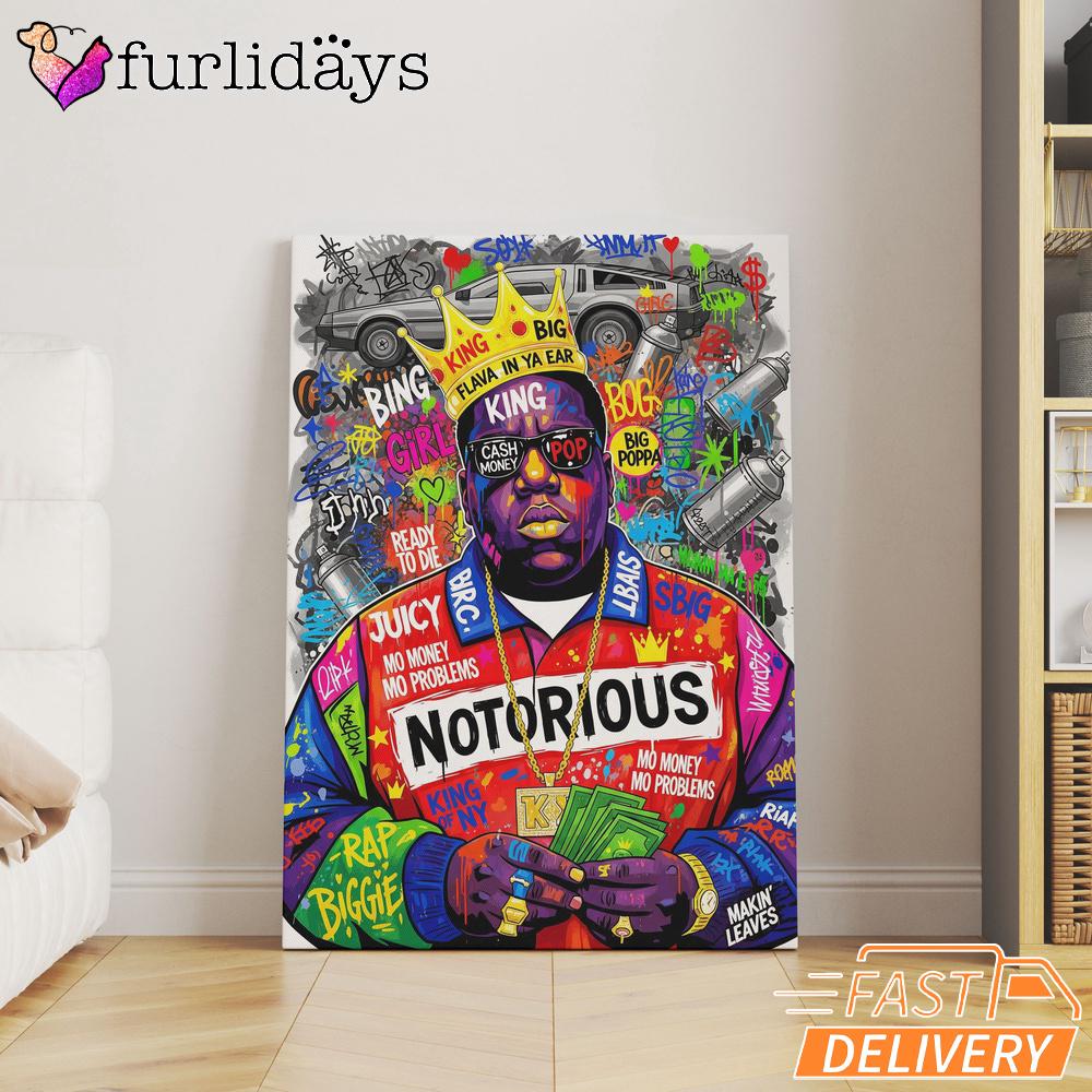 Notorious BIG Money Crown Red Canvas, Rap Lengends Poster Notorious BIG Money Crown Red Canvas, Rap Lengends Poster