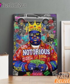 Notorious BIG Money Pop Yellow Canvas, Rap Lengends Poster