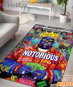 Notorious BIG Money Pop Yellow Rectangle Rug