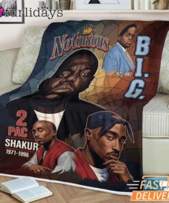 Notorious BIG Shakur Portrait Blanket