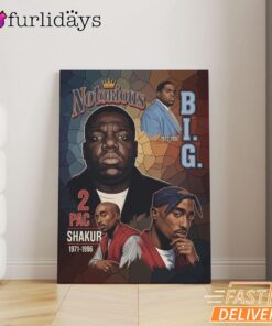 Notorious BIG Shakur Portrait Canvas, Rap Lengends Poster