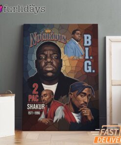 Notorious BIG Shakur Portrait Canvas, Rap Lengends Poster