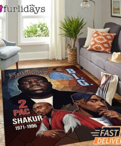 Notorious BIG Shakur Portrait Rectangle Rug