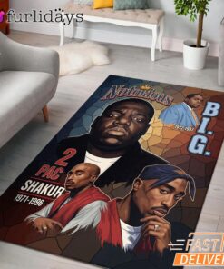 Notorious BIG Shakur Portrait Rectangle Rug