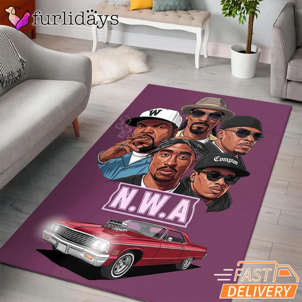 NW A Lowrider Group Rectangle Rug NW A Lowrider Group Rectangle Rug