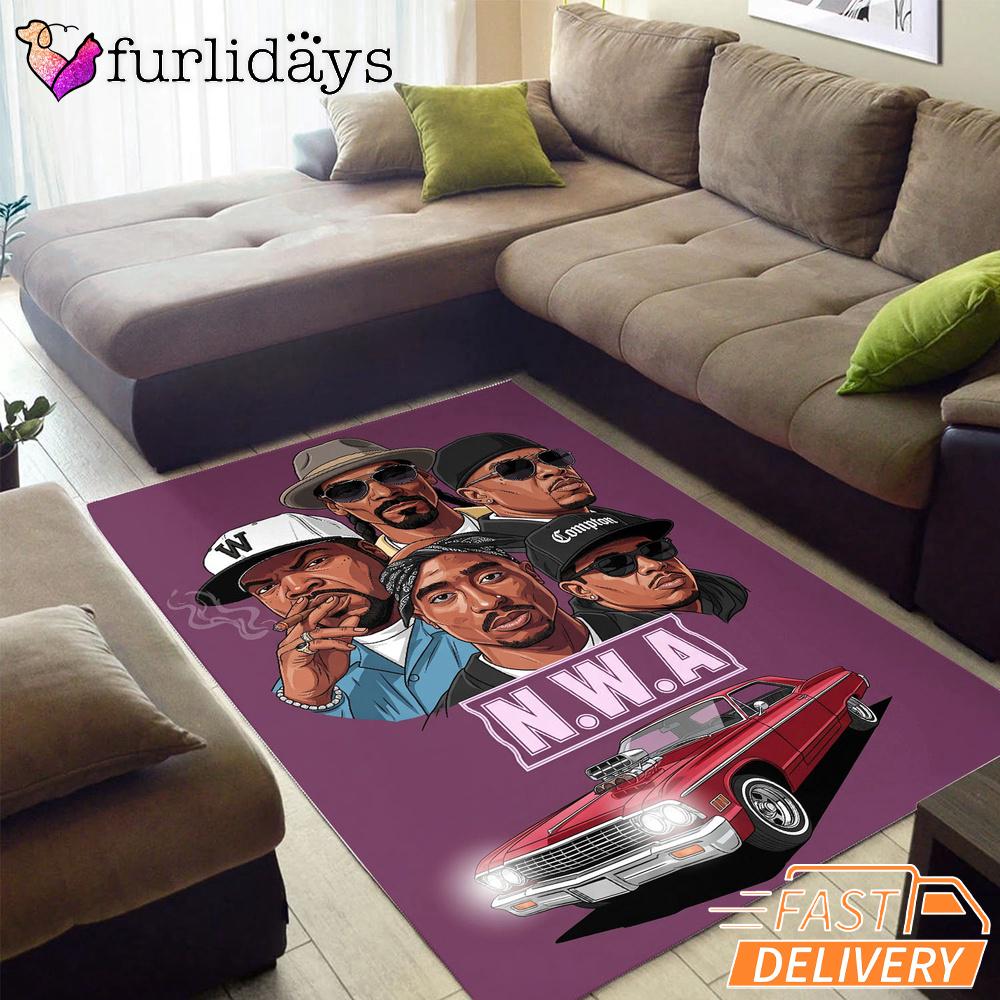 NW A Lowrider Group Rectangle Rug NW A Lowrider Group Rectangle Rug