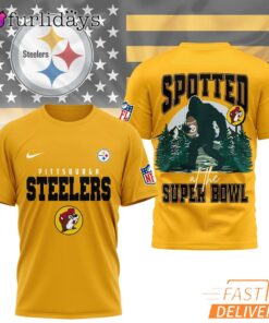 Pittsburgh Steelers NFL Bigfoot At The Super Bowl 3D T-Shirt