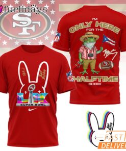 San Francisco 49ers Super Bowl Halftime Show Bad Bunny Signature 3D T-Shirt
