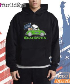 Seattle Seahawks Cartoon Football Car Graphic T-Shirt