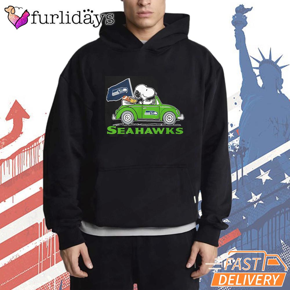 Seattle Seahawks Cartoon Football Car Graphic T-Shirt Seattle Seahawks Cartoon Football Car Graphic T-Shirt