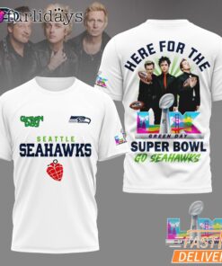Seattle Seahawks Here For The Green Day Super Bowl LX 3D T-Shirt