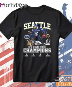Seattle Seahawks NFC Conference Champions Retro Graphic T-Shirt