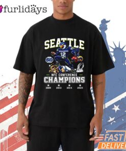 Seattle Seahawks NFC Conference Champions Retro Graphic T-Shirt