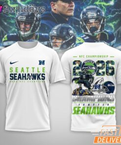 Seattle Seahawks NFL 2026 NFC Champions 3D T-Shirt