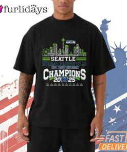 Seattle Seahawks Seattle City Champions 2025 Graphic T-Shirt