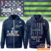 Seattle Seahawks Super Bowl Brind On The 12 Zip Hoodie