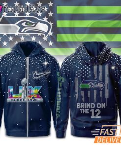 Seattle Seahawks Super Bowl Brind On The 12 Zip Hoodie