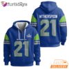 Seattle Seahawks Super Bowl Dreams 21 Royal Blue Quarter Zip Waffle Hoodie