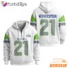 Seattle Seahawks Super Bowl Dreams 21 White Quarter Zip Waffle Hoodie