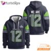 Seattle Seahawks Super Bowl Dreams We Are 12 Fan Royal Blue Quarter Zip Waffle Hoodie